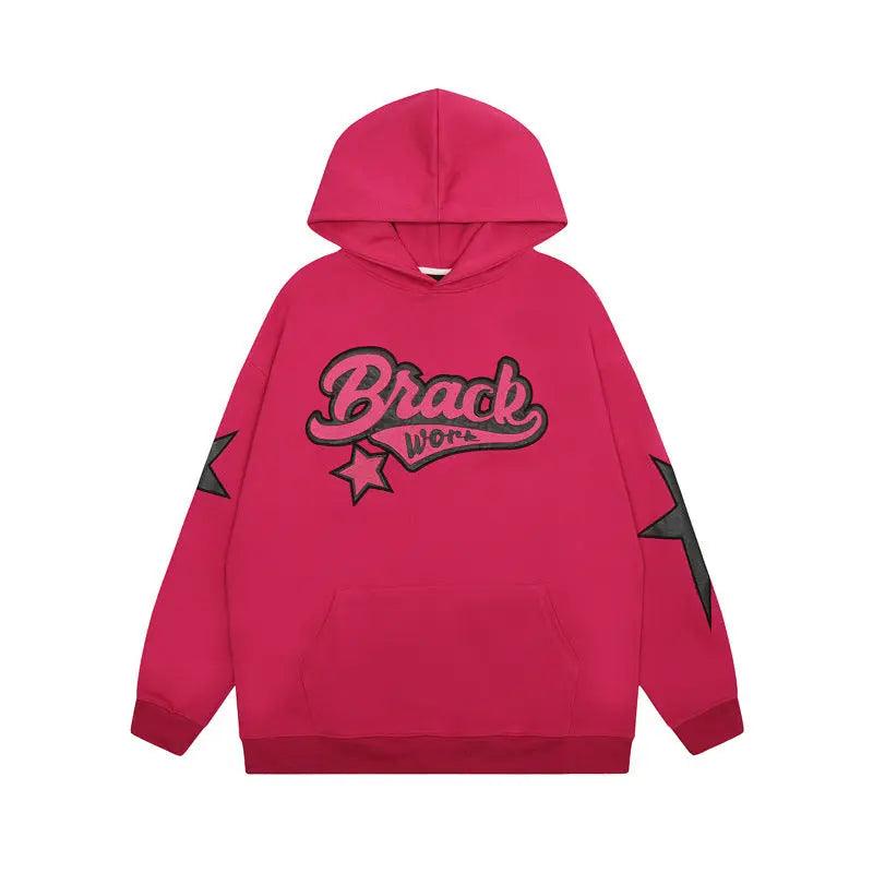 Embroidered Alphabet Hooded Sweater - MRC STORETopMy StoreEmbroidered Alphabet Hooded Sweater - MRC STOREMRC STORECJWY197910306FURose RedL
