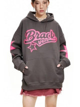 Embroidered Alphabet Hooded Sweater - MRC STORETopMy StoreEmbroidered Alphabet Hooded Sweater - MRC STOREMRC STORECJWY197910302BYDark GrayL
