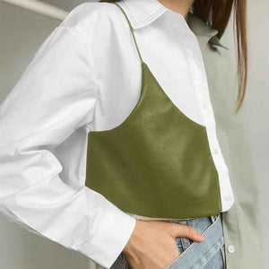Stitching PU Leather Fake Two Long - Sleeved Loose Shirt - Urban Casual Style - MRC STOREtopMy StoreStitching PU Leather Fake Two Long - Sleeved Loose Shirt - Urban Casual StyleMRC STORECJCS113396303CXDesign and colorL