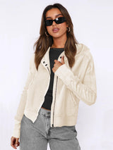 Patchwork Zipper Cardigan - MRC STORETopMy StorePatchwork Zipper Cardigan - MRC STOREMRC STORECJWY208814911KPEWLA029 BeigeL