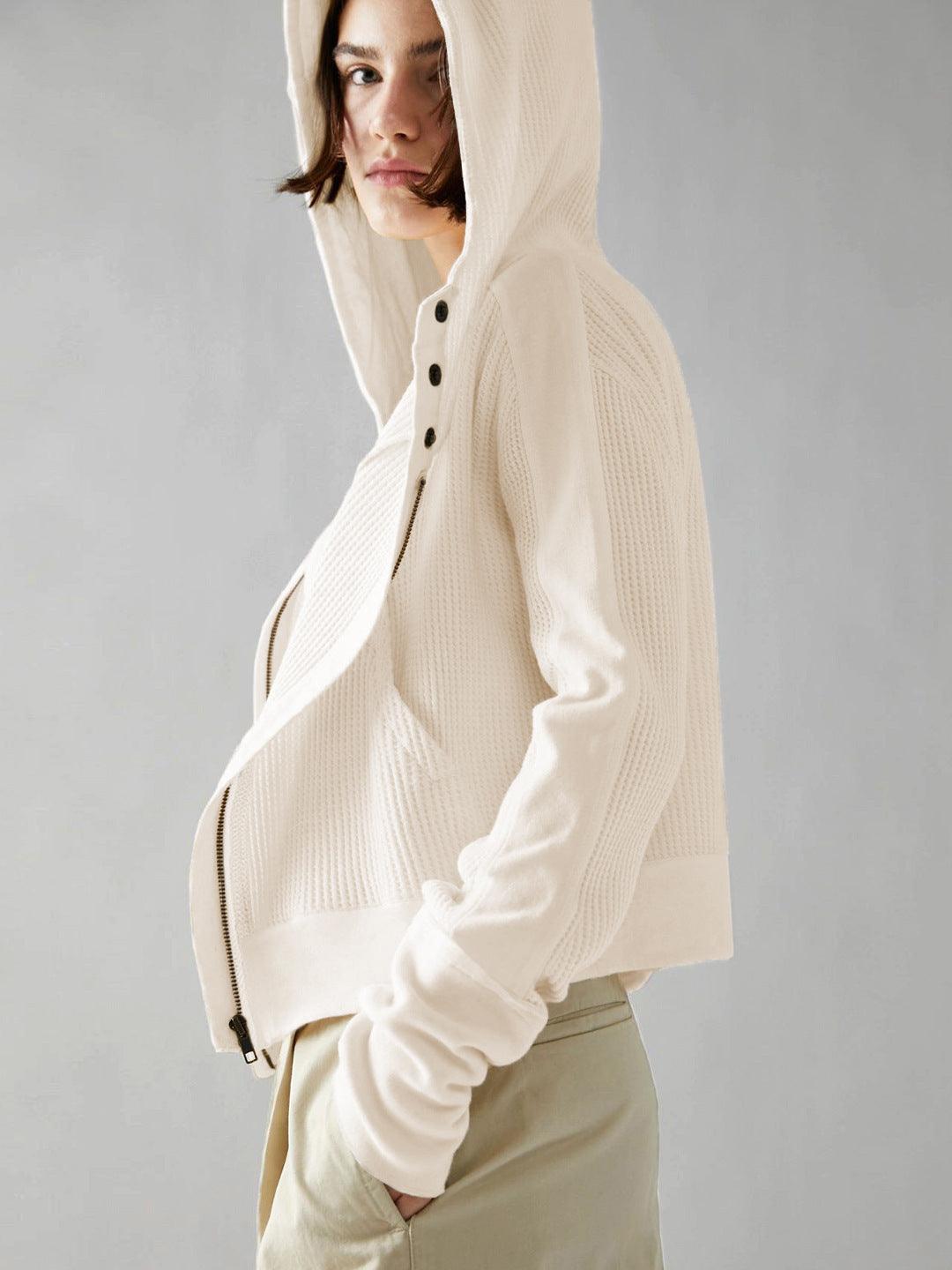 Patchwork Zipper Cardigan - MRC STORETopMy StorePatchwork Zipper Cardigan - MRC STOREMRC STORECJWY208814903CXEWLA002 BlackL