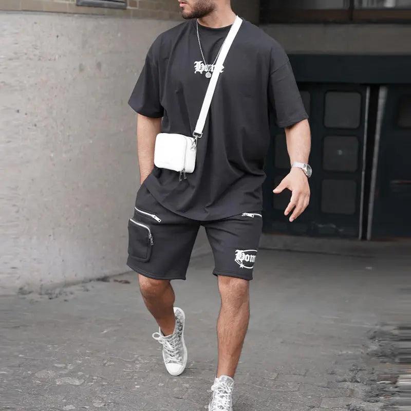 Casual T-shirt Shorts Set - MRC STORETopMy StoreCasual T-shirt Shorts Set - MRC STOREMRC STORECJTW180400902BYGrayL