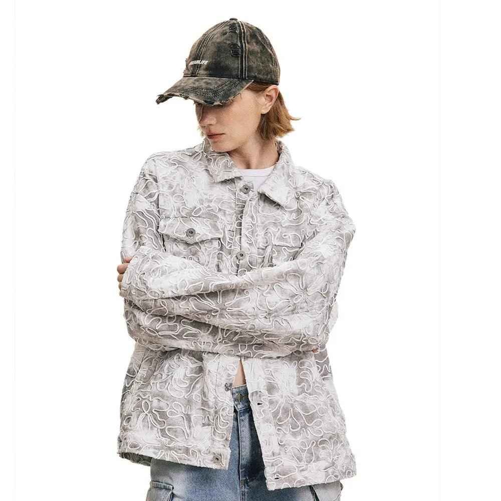 Tie Dye Gradient Street Jacket - MRC STOREtopMy StoreTie Dye Gradient Street JacketMRC STORECJXZ209511602BYGray WhiteL