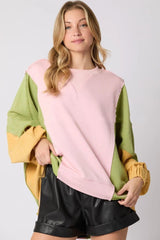 Vibrant Contrast Color Long Sleeve Sweatshirt - MRC STORETopMy StoreVibrant Contrast Color Long Sleeve Sweatshirt - MRC STOREMRC STORECJWY209894708HSYellow And PinkL