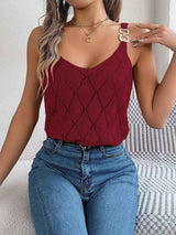 V - Neck Metal Buckle Sweater - MRC STORETopMy StoreV - Neck Metal Buckle SweaterMRC STORECJMY210204419SHWine RedL