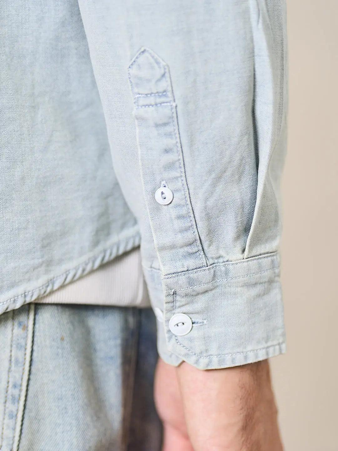 Vintage Embroidered Denim Shirt - MRC STORETopMy StoreVintage Embroidered Denim Shirt - MRC STOREMRC STORECJDS158001804DWLight Blue2XL