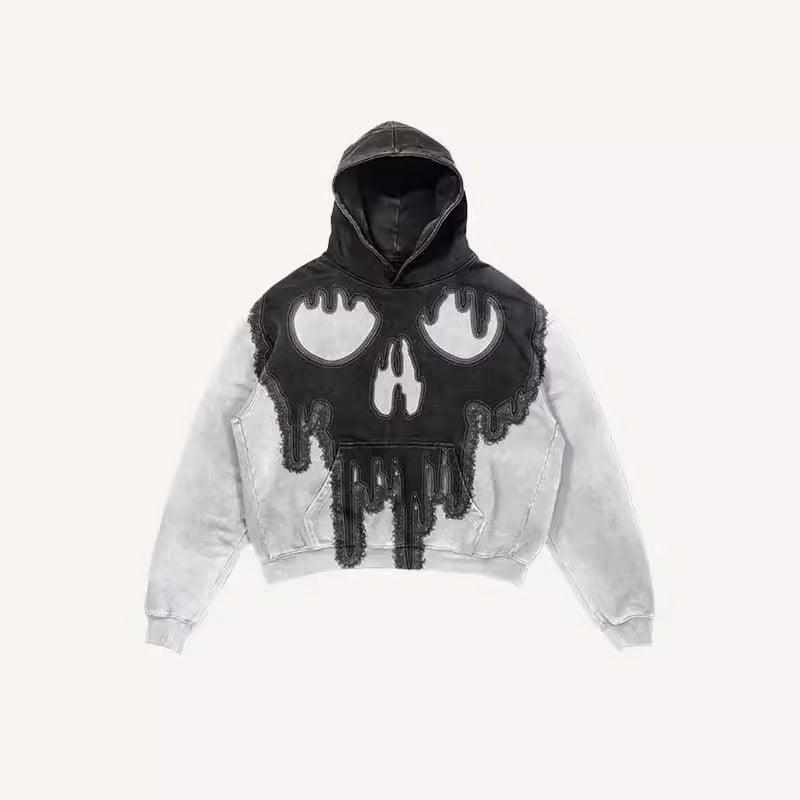 3D Skull Print Colorblock Hoodie - MRC STORETopMy Store3D Skull Print Colorblock Hoodie MRC STORECJWY214563245SHModel 8L