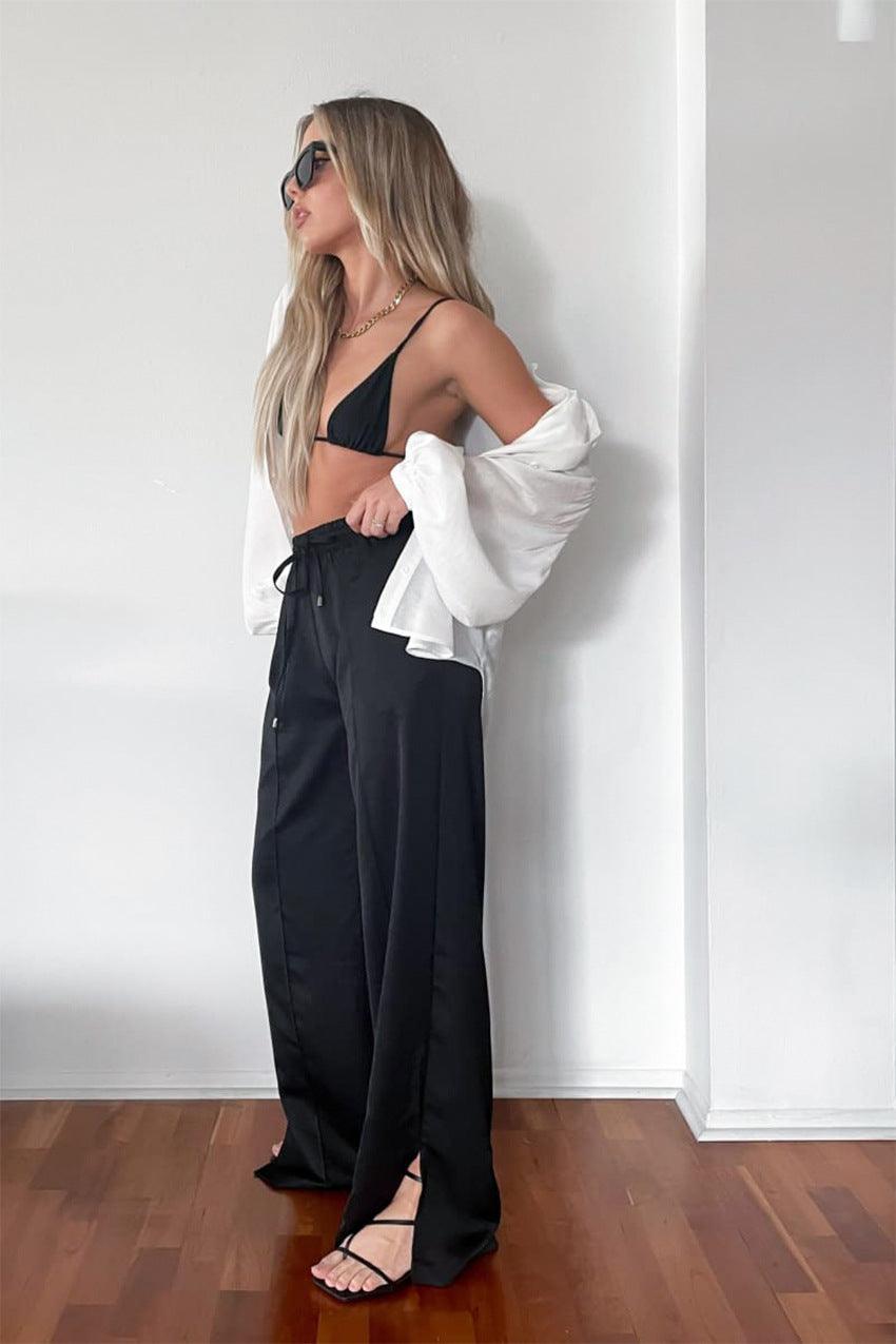 White summer lantern sleeve transparent top from My Store, showcasing lightweight fabric and stylish balloon sleeves.