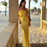 Yellow Halter Spaghetti Strap High Waist Skirt Suit - MRC STORETopMy StoreYellow Halter Spaghetti Strap High Waist Skirt Suit - MRC STOREMRC STORECJLY211363703CXYellowL