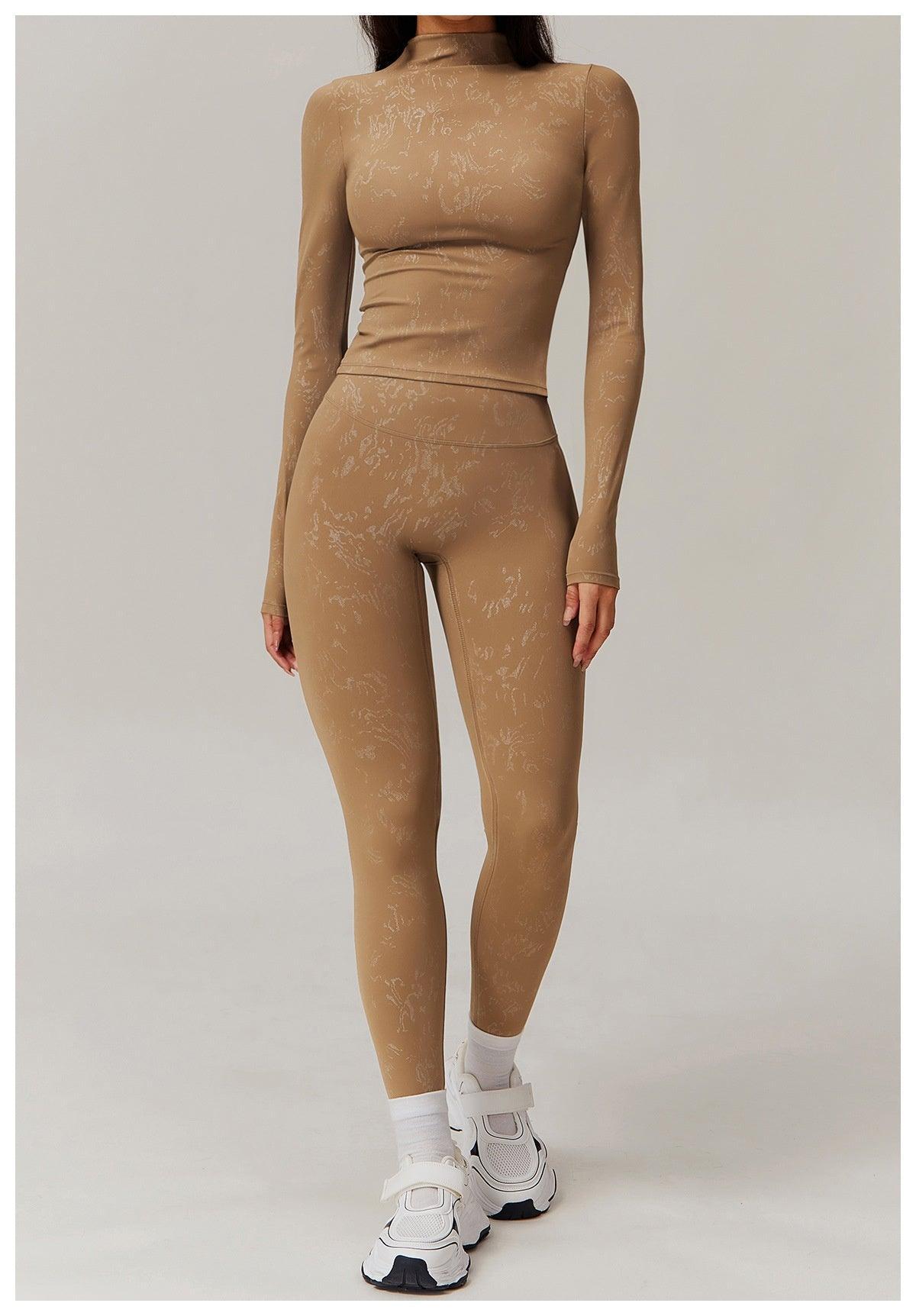 Bronzing Yoga Long Sleeve Top – Activewear - MRC STOREyoga clothesMy StoreBronzing Yoga Top Long sleeved Top – Stylish Activewear for Fitness and Beyond - MRC STOREMRC STORECJDK222532215OLCaramel MochaL