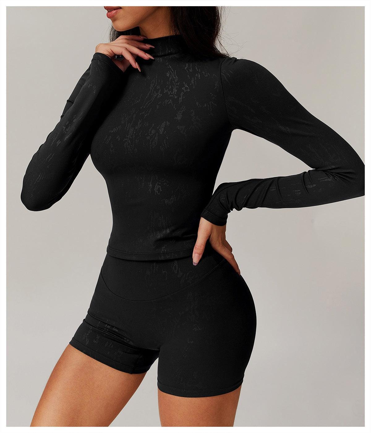 Bronzing Yoga Long Sleeve Top – Activewear - MRC STOREyoga clothesMy StoreBronzing Yoga Top Long sleeved Top – Stylish Activewear for Fitness and Beyond - MRC STOREMRC STORECJDK222532215OLCaramel MochaL