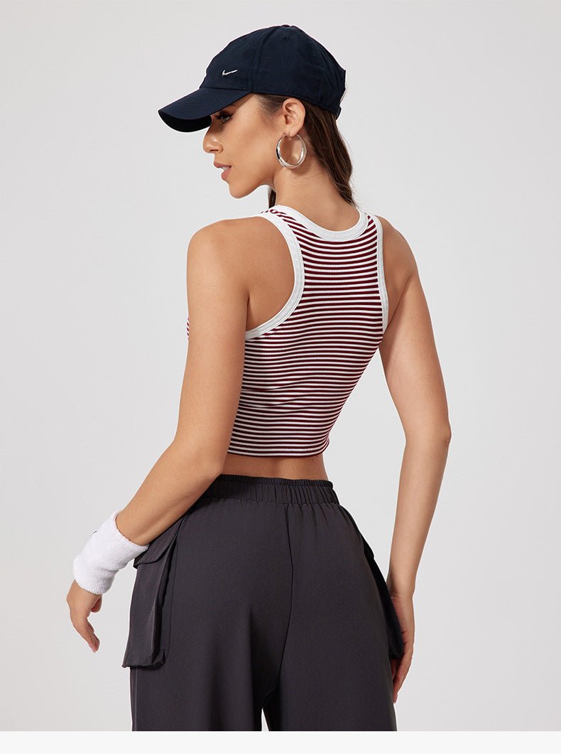 Women’s Yoga Vest - Quick - Drying Sports Bra - MRC STOREyoga clothesMy StoreWomen’s Yoga Vest - Quick - Drying Sports Bra My Store MRC STORECJWX234999811KPCocoa Black StripeL