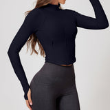 Women's Stand Collar Yoga Jacket – Windproof, Warm, and Moisture Wicking - MRC STOREyoga clothesMy StoreWomen's Stand Collar Yoga Jacket – Windproof, Warm, and Moisture Wicking - MRC STOREMRC STORECJDK218279215OLBlackL