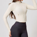 Women's Stand Collar Yoga Jacket – Windproof, Warm, and Moisture Wicking - MRC STOREyoga clothesMy StoreWomen's Stand Collar Yoga Jacket – Windproof, Warm, and Moisture Wicking - MRC STOREMRC STORECJDK218279203CXMilk ApricotL