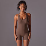 Women’s Yoga Jumpsuit - Short Solid Style - MRC STOREyoga clothesMy StoreWomen’s Yoga Jumpsuit - Short Solid Style My Store  22.68MRC STORECJDK231148821UFBrownL