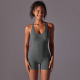 Women’s Yoga Jumpsuit - Short Solid Style - MRC STOREyoga clothesMy StoreWomen’s Yoga Jumpsuit - Short Solid Style My Store  22.68MRC STORECJDK231148815OLDark GrayL