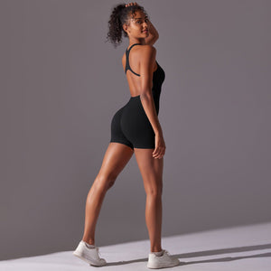 Women’s Yoga Jumpsuit - Short Solid Style - MRC STOREyoga clothesMy StoreWomen’s Yoga Jumpsuit - Short Solid Style My Store MRC STORECJDK231148809IRWine RedL