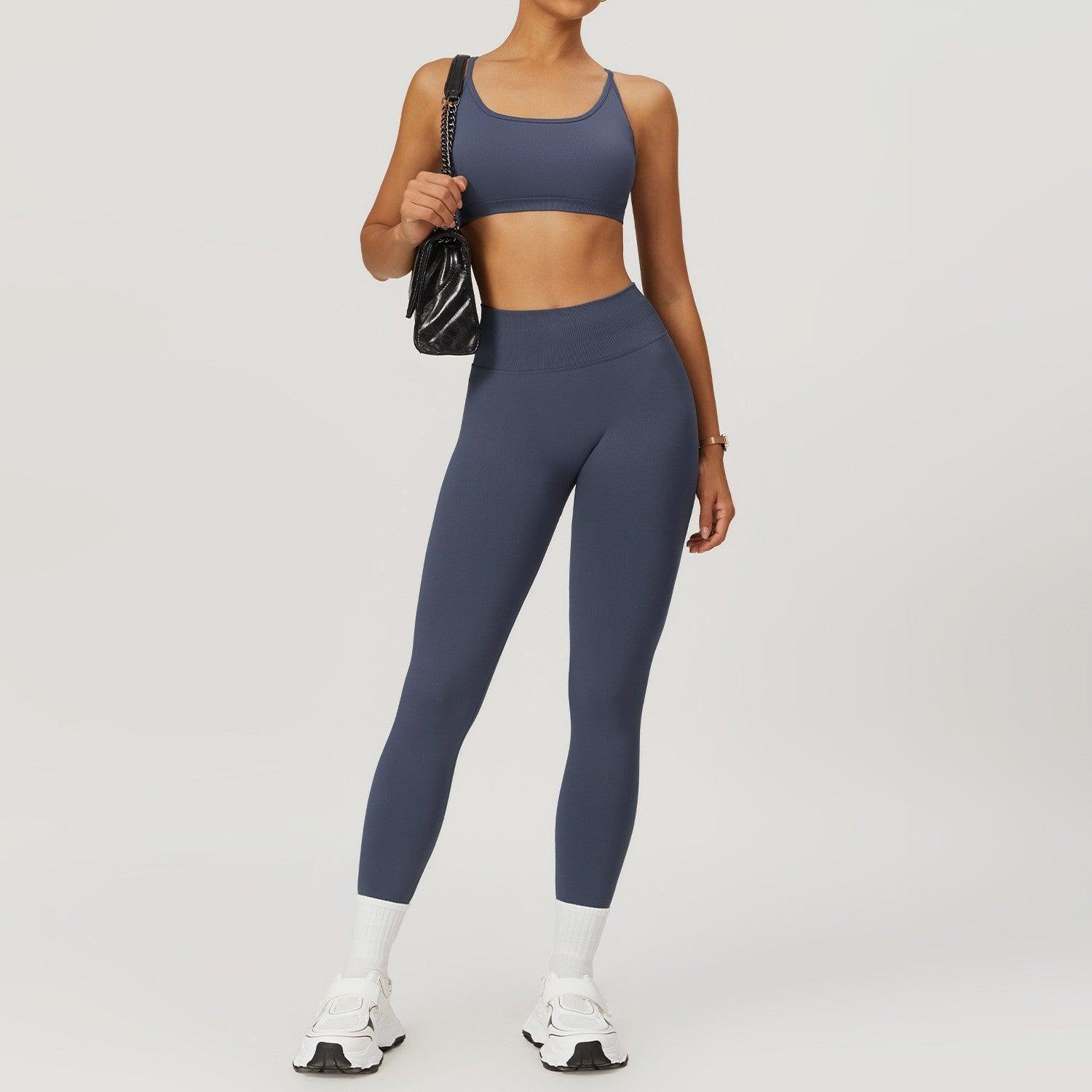 Seamless Beauty Back Yoga Suit – Comfort Fit - MRC STOREyoga clothesMy StoreSeamless Beauty Back Yoga Suit – Comfortable Activewear for Women - MRC STOREMRC STORECJYD218017444RIGrey BlueTrousers
