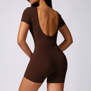 Quick Drying Workout Outfit - Brushed Tight - Fit Activewear for Running & Fitness - MRC STOREyoga clothesMy StoreQuick Drying Workout Outfit - Brushed Tight - Fit Activewear for Running & Fitness - MRC STOREMRC STORECJDK218283931EVShort Sleeve Suit Dark CoffeeL