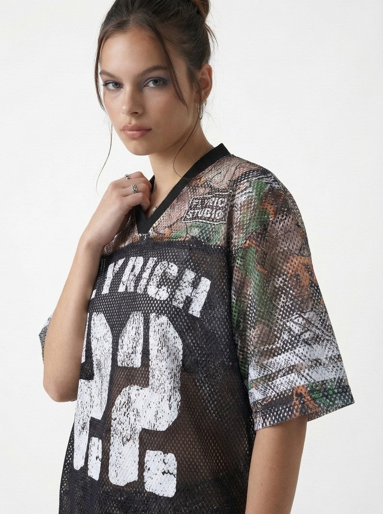 SpringSummer American-style Street-Chic Hollowed-Out Breathable T-Shirt MRC WEAR 