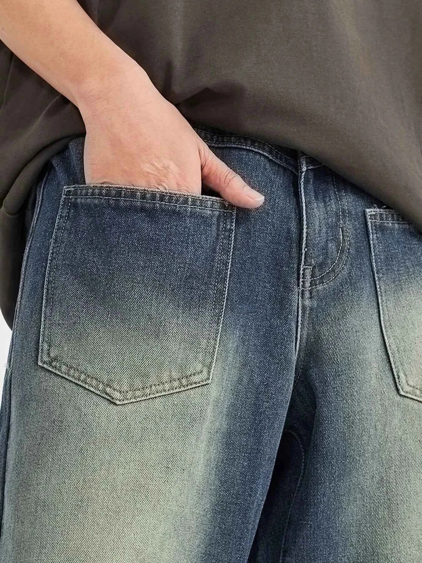 Vintage Wash Wide Leg Jeans - MRC WEAR 
