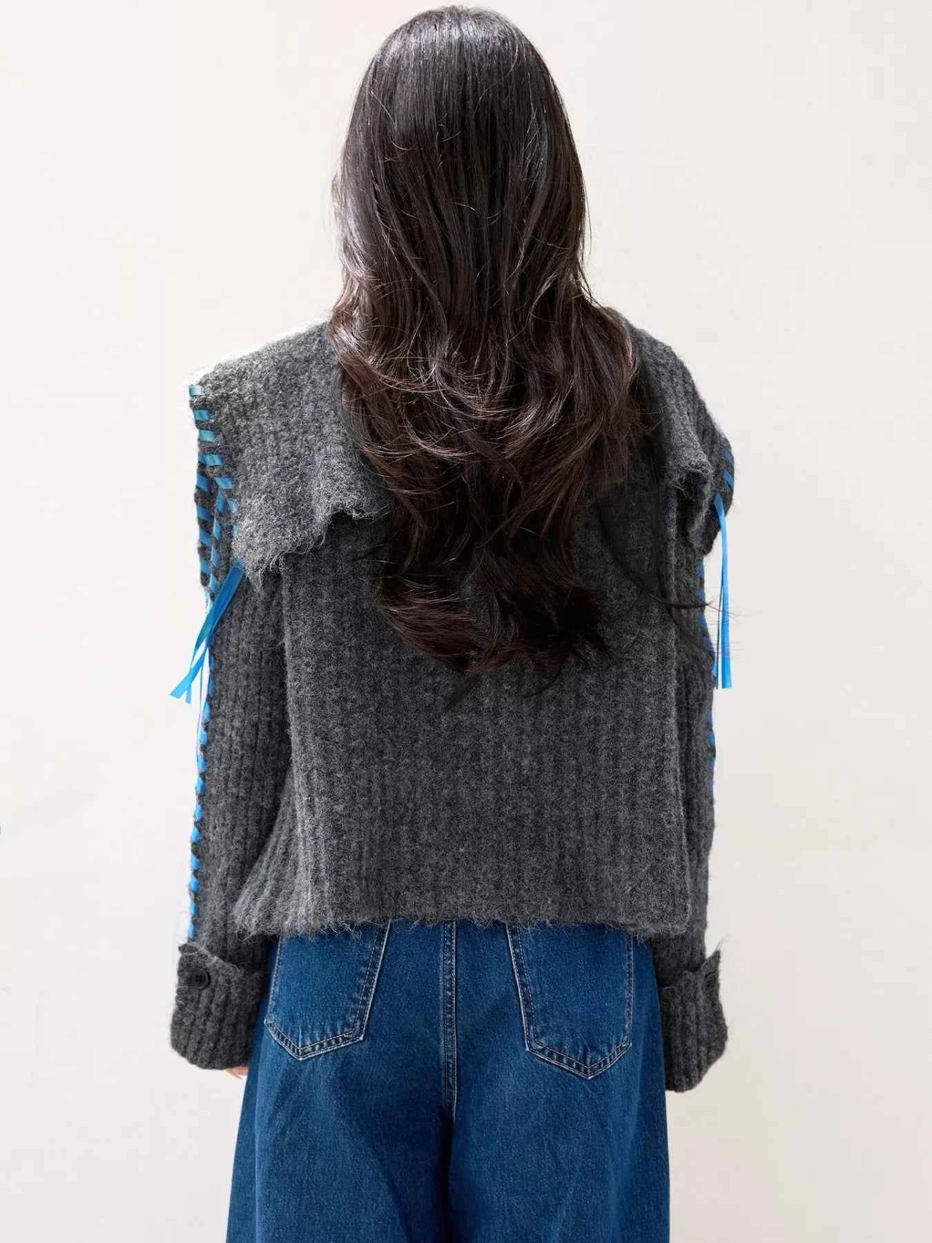 Cable-Knit Ribbed Open Front Cardigan - MRC WEAR 